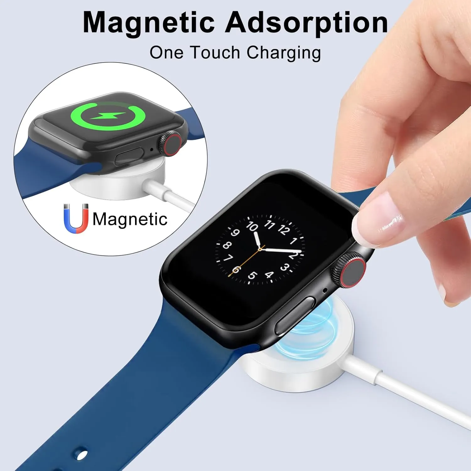 2Pack Upgraded for for Apple Watch Charger USB Magnetic Wireless Fast iWatch Charger Portable Compatible with iWatch Ultra/Series 9/8/7/6/SE/SE2/5/4/3/2/1-[3.3FT]