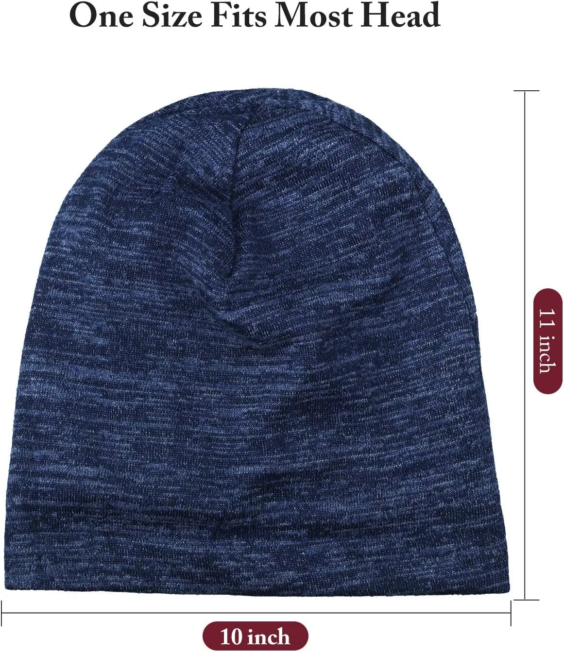 4 Pieces Satin Lined Sleep Cap Slouchy Beanie Hat Night Hair Cap for Women