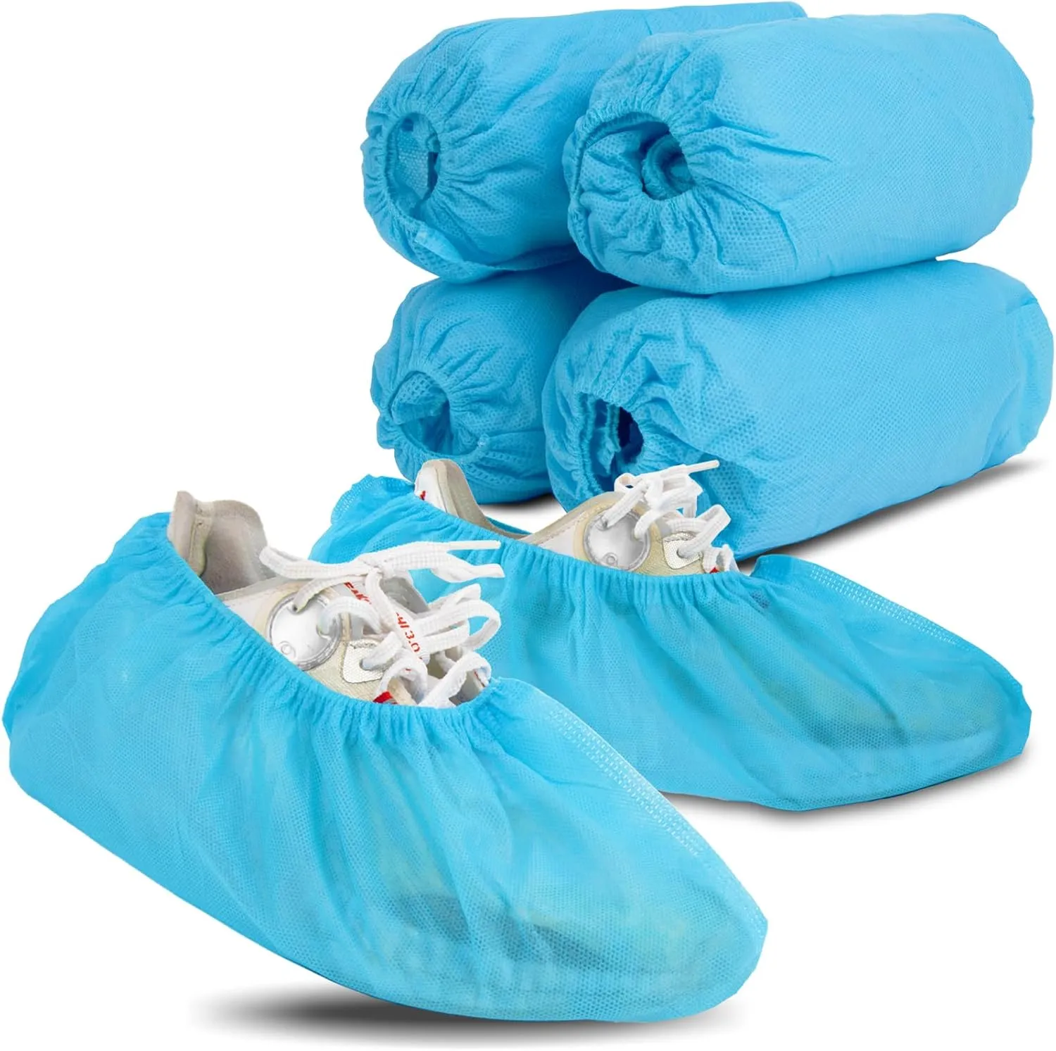 40 Pack (20 Pairs) Shoe Covers - Boot Covers Disposable Non Slip Shoe Covers for Men and Women Fits All Sizes of Shoe Booties for House Cleaning