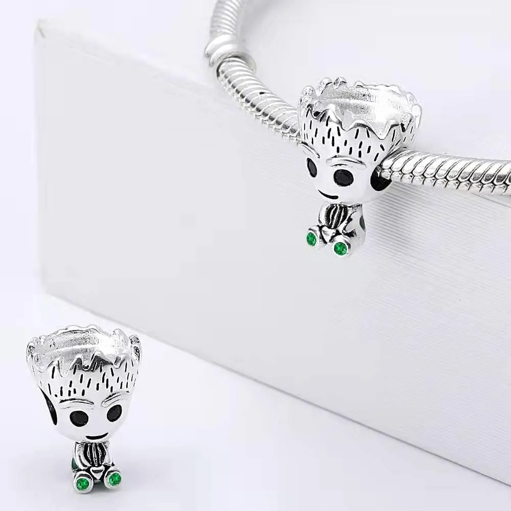 925 Sterling Silver Charms for Bracelets Necklaces Dangle Pendant With 5A Cubic Zirconias Bead Charm for Women DIY Jewelry