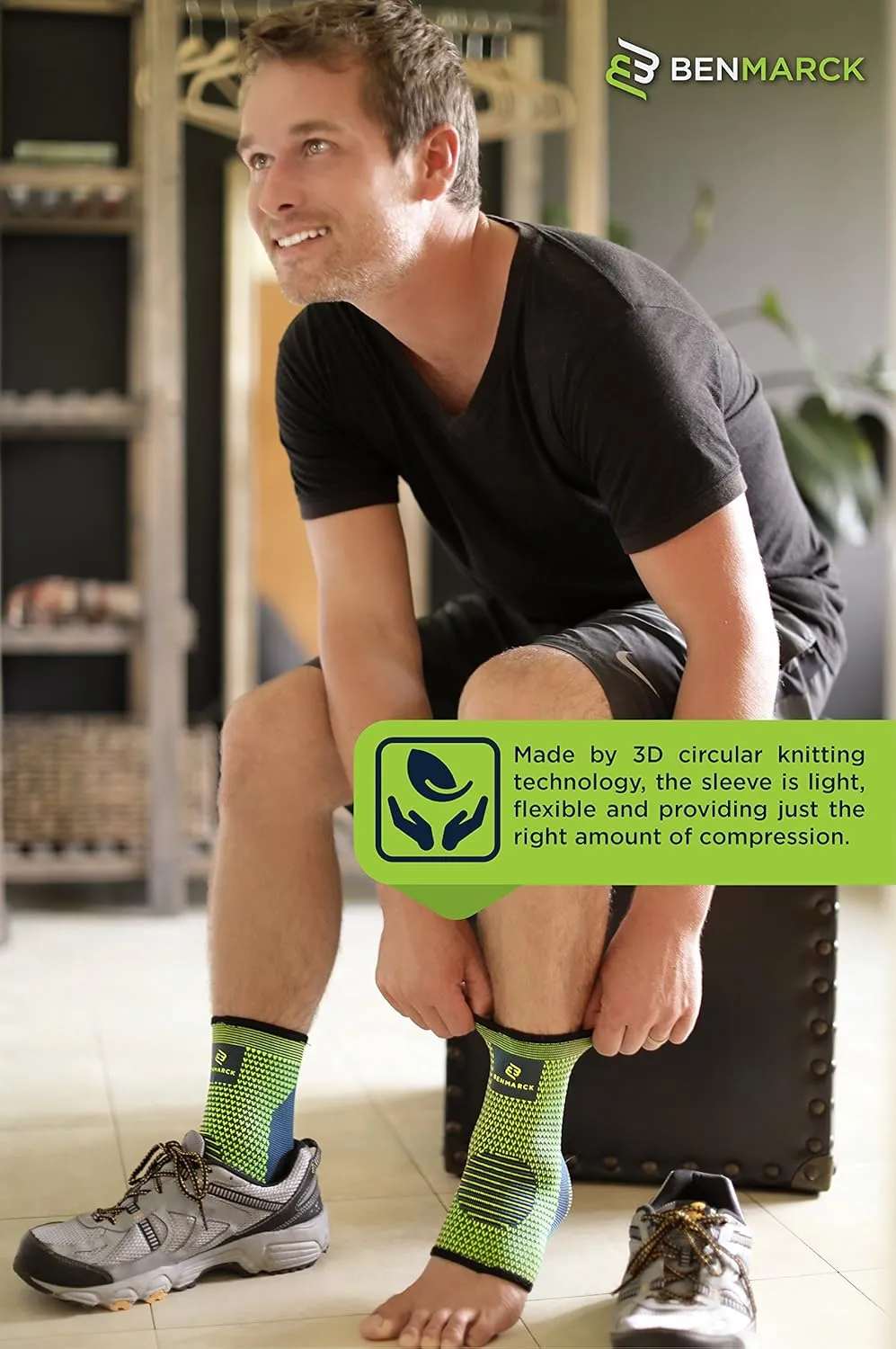 Achilles Tendon Support Brace, Plantar Fasciitis Sock, Ankle Compression Sleeve For Running, Tendonitis and Flat Feet Relief