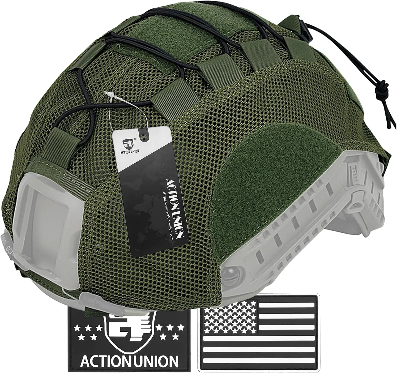 ACTIONUNION Tactical Airsoft Helmet Cover Breathable Mesh Helmet Cover for PJ/BJ/MH Helmet