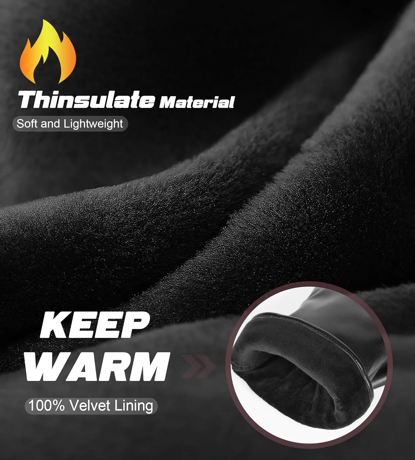 Aegend Leather Gloves for Women, Super Soft Warm Lining Full Hand Touchscreen Anti-Slip Thermal
