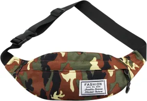 AIBEARTY Kids Fanny Pack Boys Small Camouflage Waist Pack Belt Waist Bag Pack Pouch with Adjustable Strap for Children Sport Running, Camping, Trip
