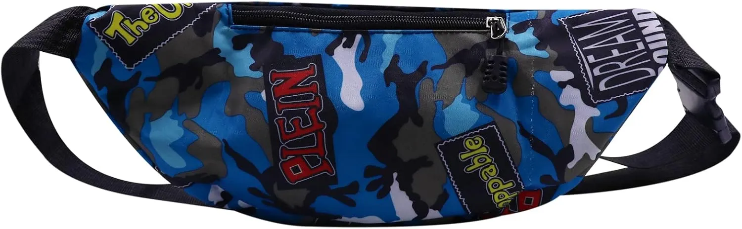 AIBEARTY Kids Fanny Pack Boys Small Camouflage Waist Pack Belt Waist Bag Pack Pouch with Adjustable Strap for Children Sport Running, Camping, Trip