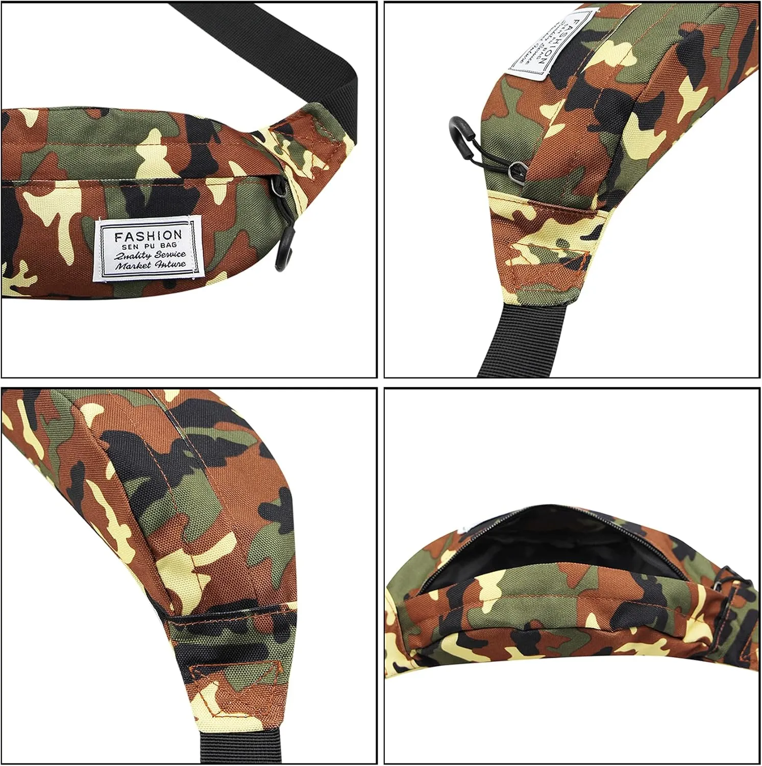 AIBEARTY Kids Fanny Pack Boys Small Camouflage Waist Pack Belt Waist Bag Pack Pouch with Adjustable Strap for Children Sport Running, Camping, Trip