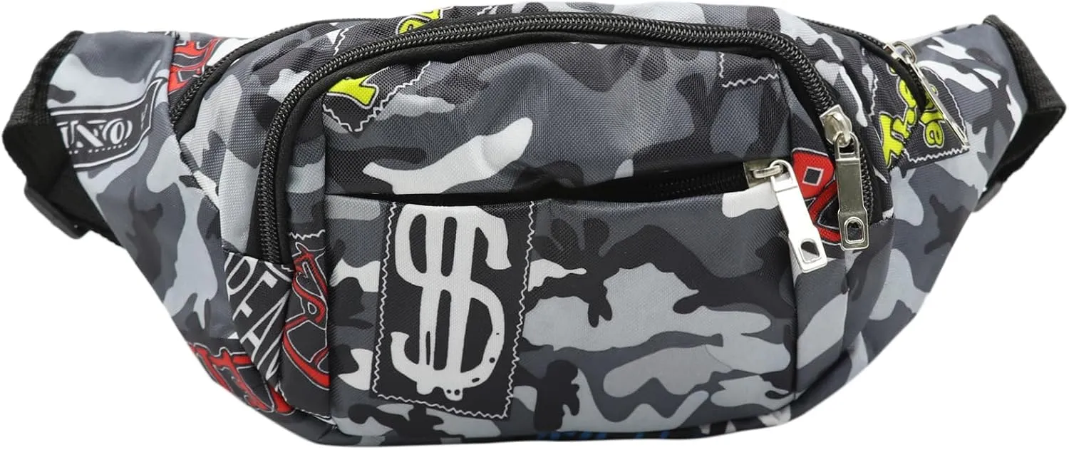 AIBEARTY Kids Fanny Pack Boys Small Camouflage Waist Pack Belt Waist Bag Pack Pouch with Adjustable Strap for Children Sport Running, Camping, Trip