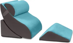 Avana Kind Bed Orthopedic Support Wedge Pillow Comfort System  for Post-Surgery, Heartburn, Snoring, Acid Reflux & GERD, Blue/Grey