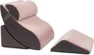 Avana Kind Bed Orthopedic Support Wedge Pillow Comfort System, Rose/Grey, 4-Piece-Set