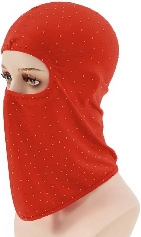 Balaclava Shiesty Ski Mask for Women Summer Bling Sequins Face Mask Cooling Neck Gaiter for Motorcycle Cycling