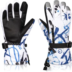 BOSONER Ski Snowboard Gloves, Waterproof Winter Warm Gloves, Cold Weather Touchscreen Snow Gloves for Mens, Womens, Kids Skiing,Snowboarding