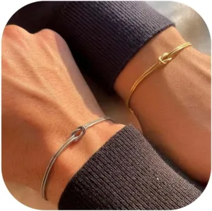 Bracelets for Women Matching Bracelets for Couples Love Knot Bracelet Dainty Snake Chain Forever Infinity Bracelet Adjustable Friendship Bracelet Jewelry Gifts for Women