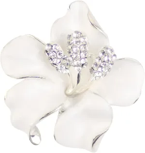 Brooch Pin for Women Flowers Brooch with Created Crystal | Elegant Brooches and Pins for women | Pearl Brooches for women with Flower Pins | Designer Brooch Collar Pins for women, Purple/White/Red, 29.8g