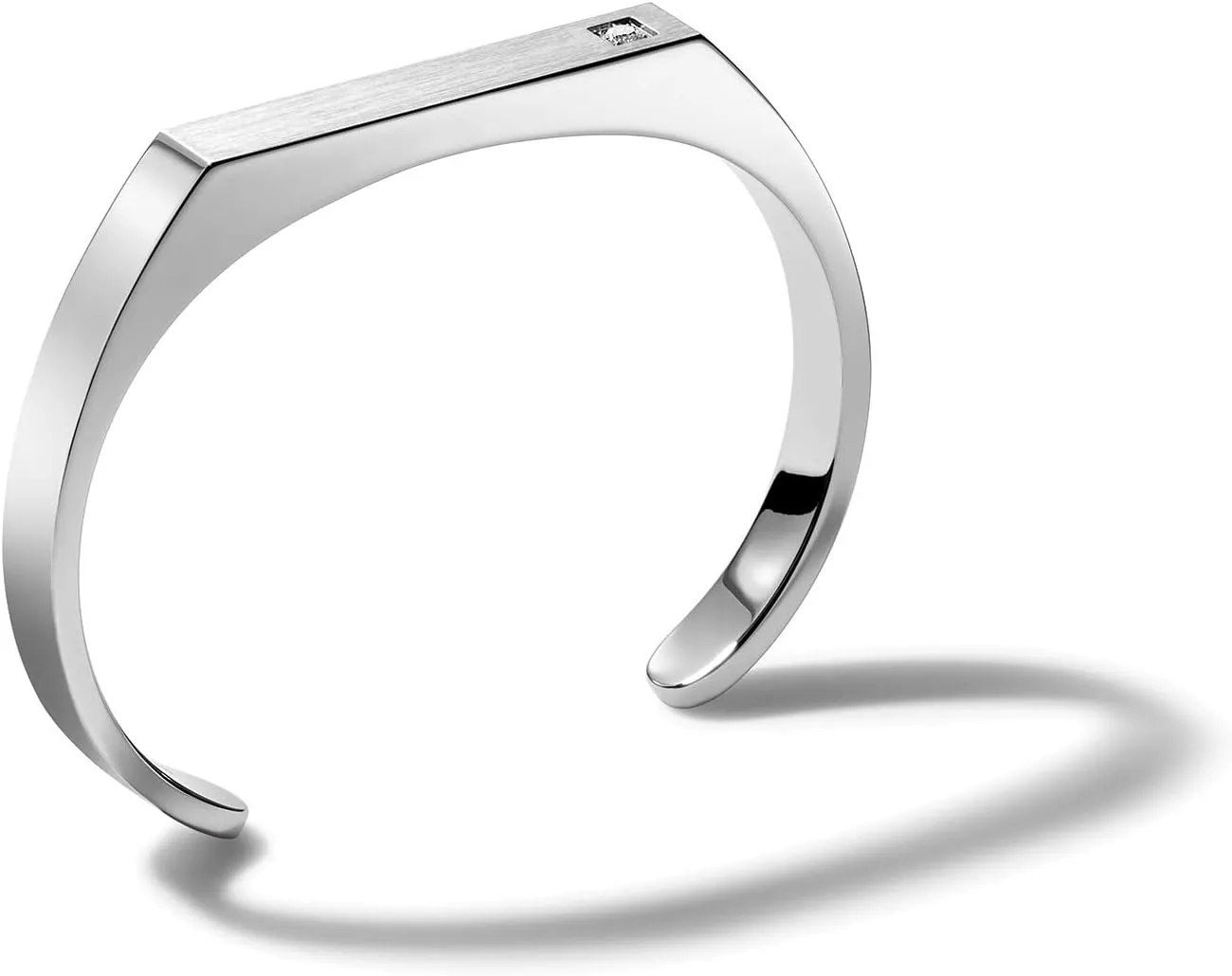 Bulova Men's Classic Stainless Steel Diamond Cuff Bracelet