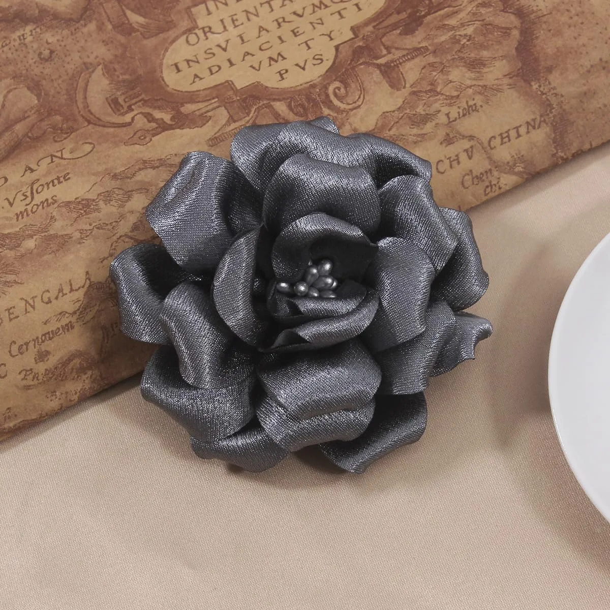 Camellia Flower Brooches and Pins for Women | Hat and Hair Pins | Flower Clips for Clothes