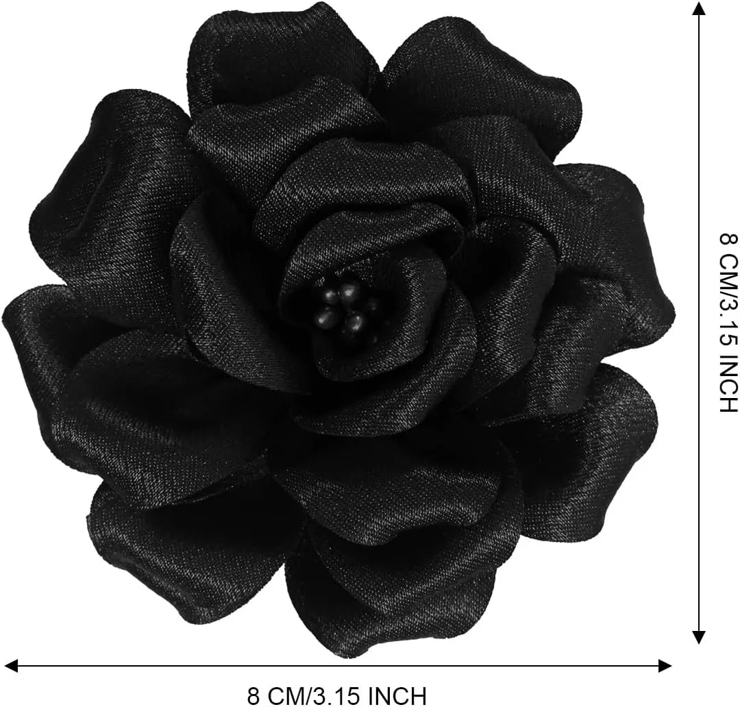 Camellia Flower Brooches and Pins for Women | Hat and Hair Pins | Flower Clips for Clothes