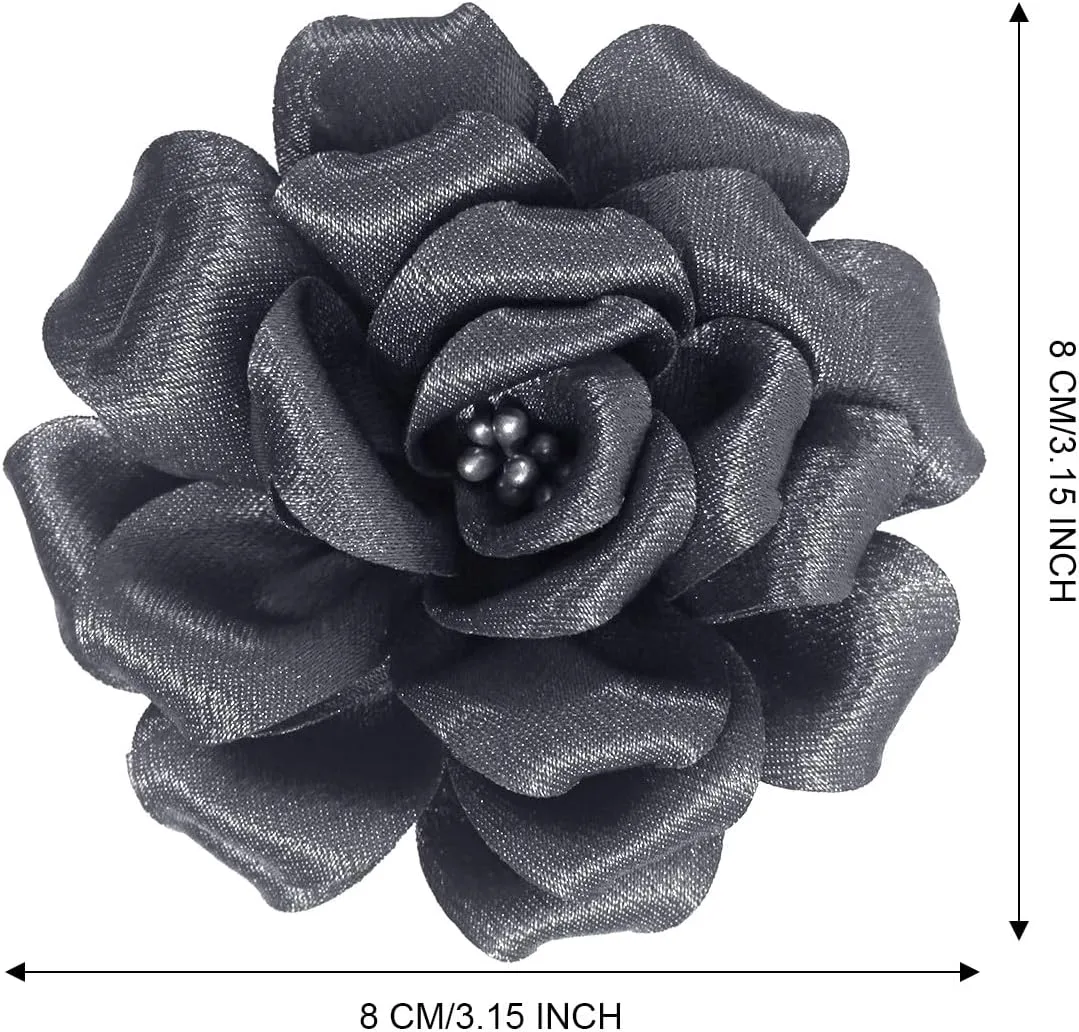 Camellia Flower Brooches and Pins for Women | Hat and Hair Pins | Flower Clips for Clothes