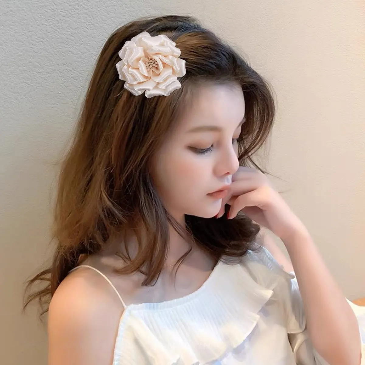 Camellia Flower Brooches and Pins for Women | Hat and Hair Pins | Flower Clips for Clothes