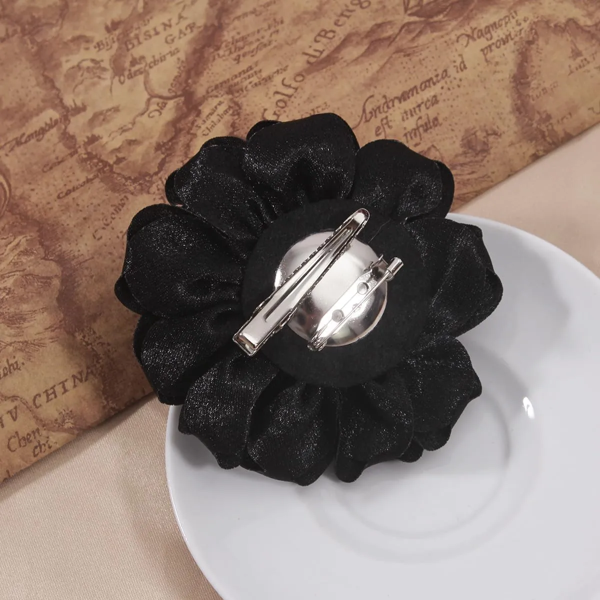 Camellia Flower Brooches and Pins for Women | Hat and Hair Pins | Flower Clips for Clothes