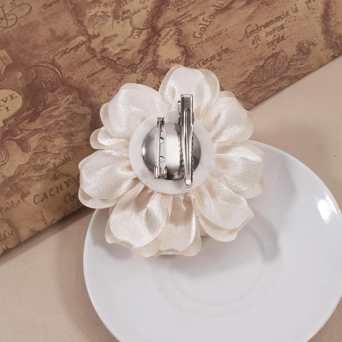 Camellia Flower Brooches and Pins for Women | Hat and Hair Pins | Flower Clips for Clothes