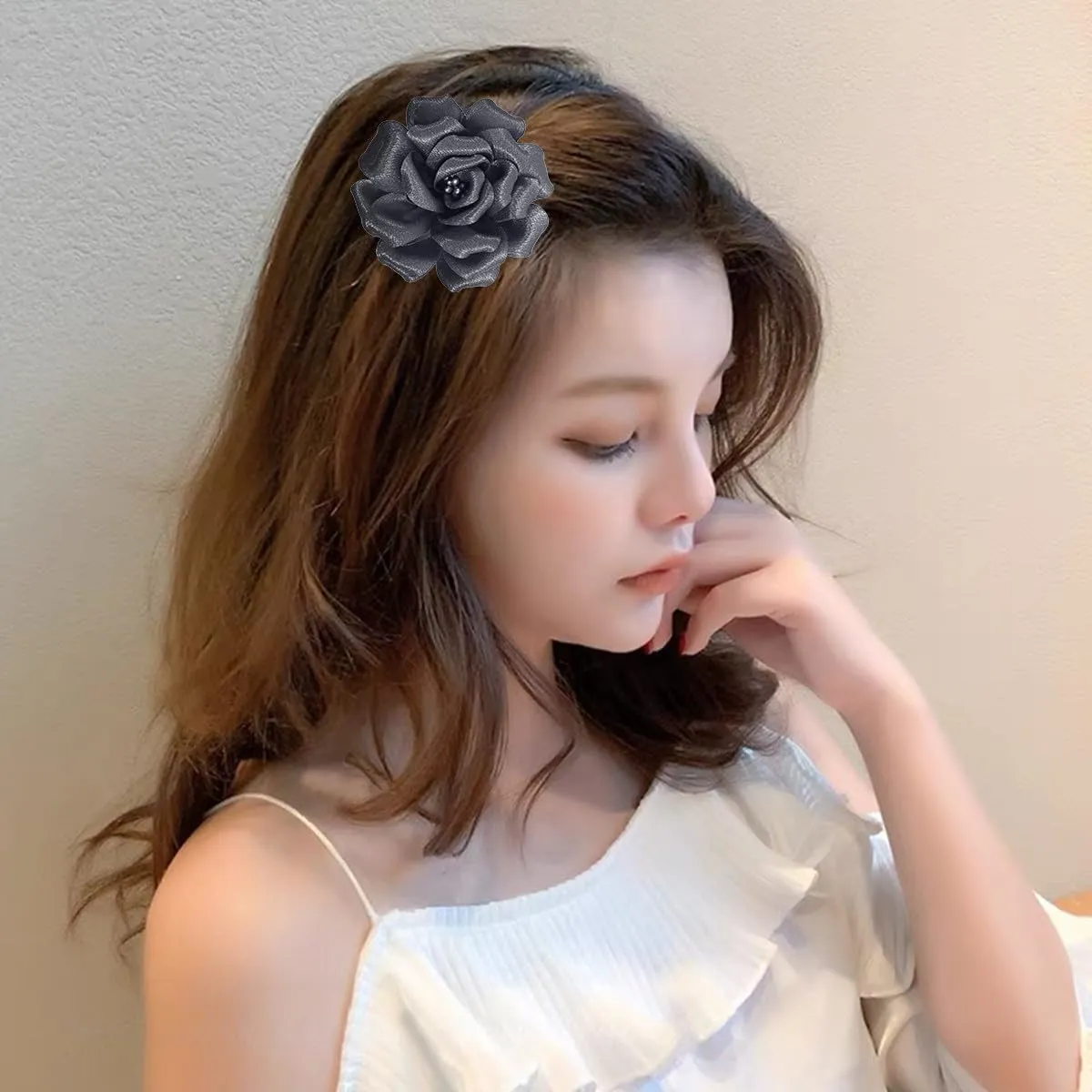 Camellia Flower Brooches and Pins for Women | Hat and Hair Pins | Flower Clips for Clothes