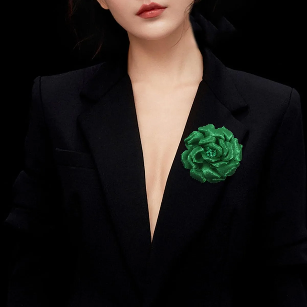 Camellia Flower Brooches and Pins for Women | Hat and Hair Pins | Flower Clips for Clothes