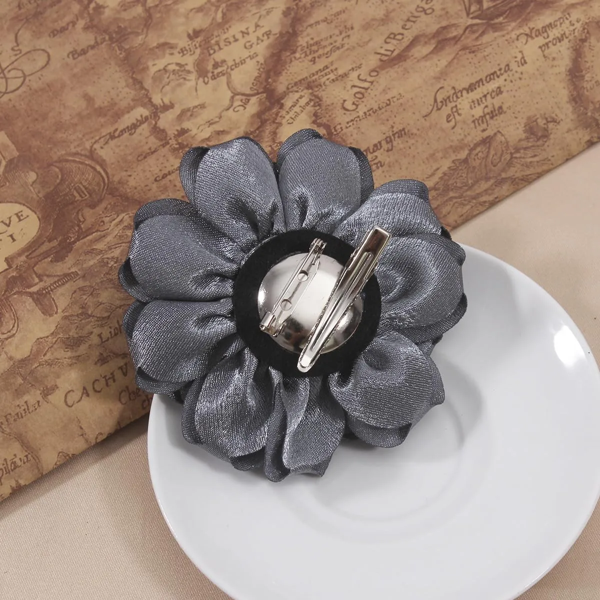 Camellia Flower Brooches and Pins for Women | Hat and Hair Pins | Flower Clips for Clothes