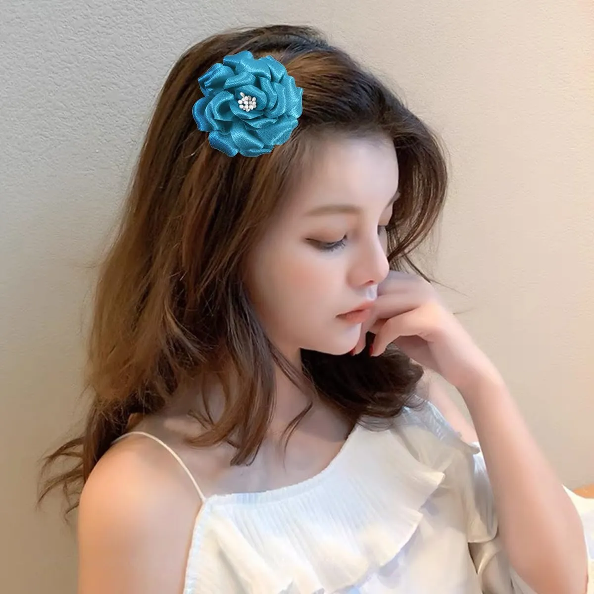 Camellia Flower Brooches and Pins for Women | Hat and Hair Pins | Flower Clips for Clothes