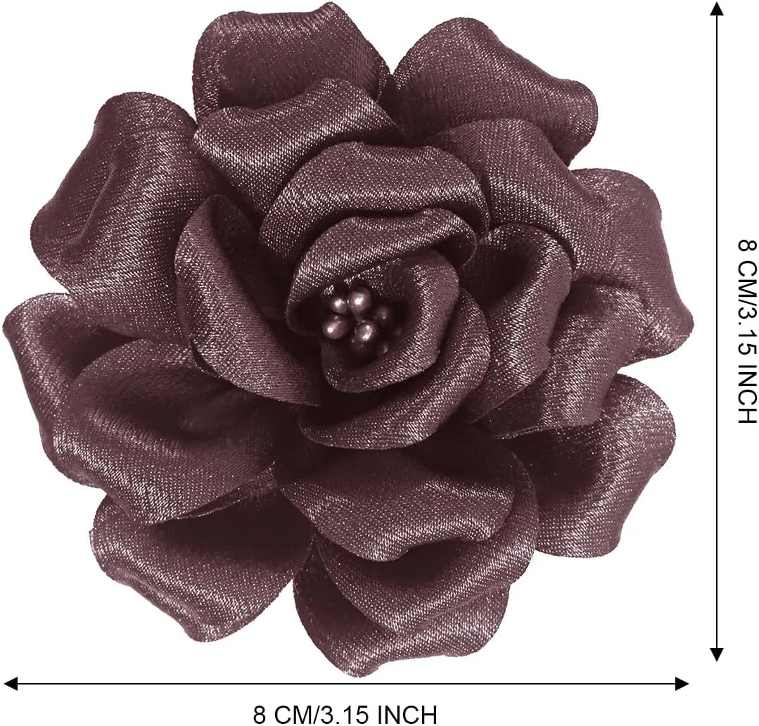 Camellia Flower Brooches and Pins for Women | Hat and Hair Pins | Flower Clips for Clothes