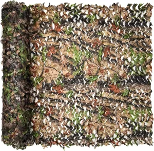 Camo Netting, Camouflage Netting, Hunting Blind Camo Net, Army Party Decorations, Sunshade Fence Nets, Lightweight, Bulk Roll, Mesh, Great for Camping, Shooting, Photograph, Car Cover, Outdoor