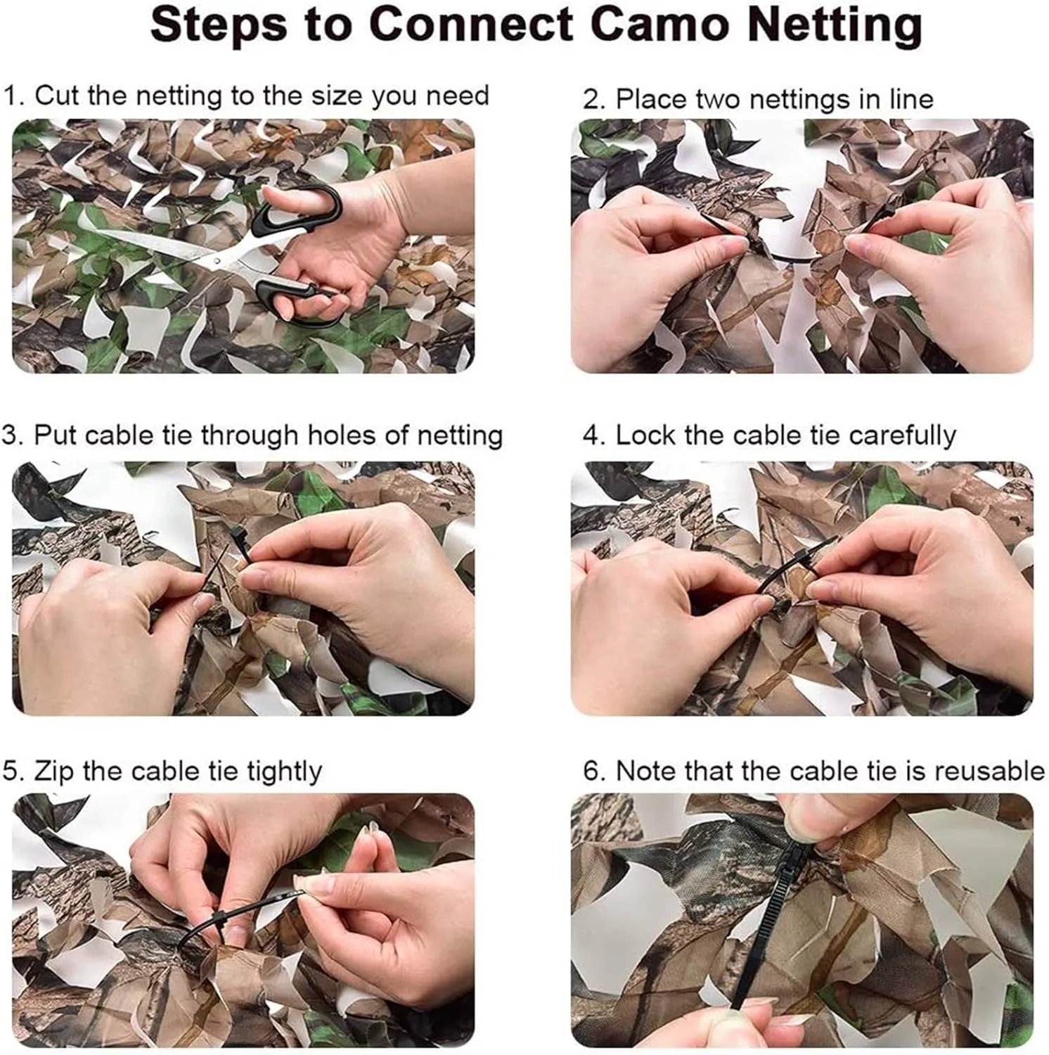 Camo Netting, Camouflage Netting, Hunting Blind Camo Net, Army Party Decorations, Sunshade Fence Nets, Lightweight, Bulk Roll, Mesh, Great for Camping, Shooting, Photograph, Car Cover, Outdoor