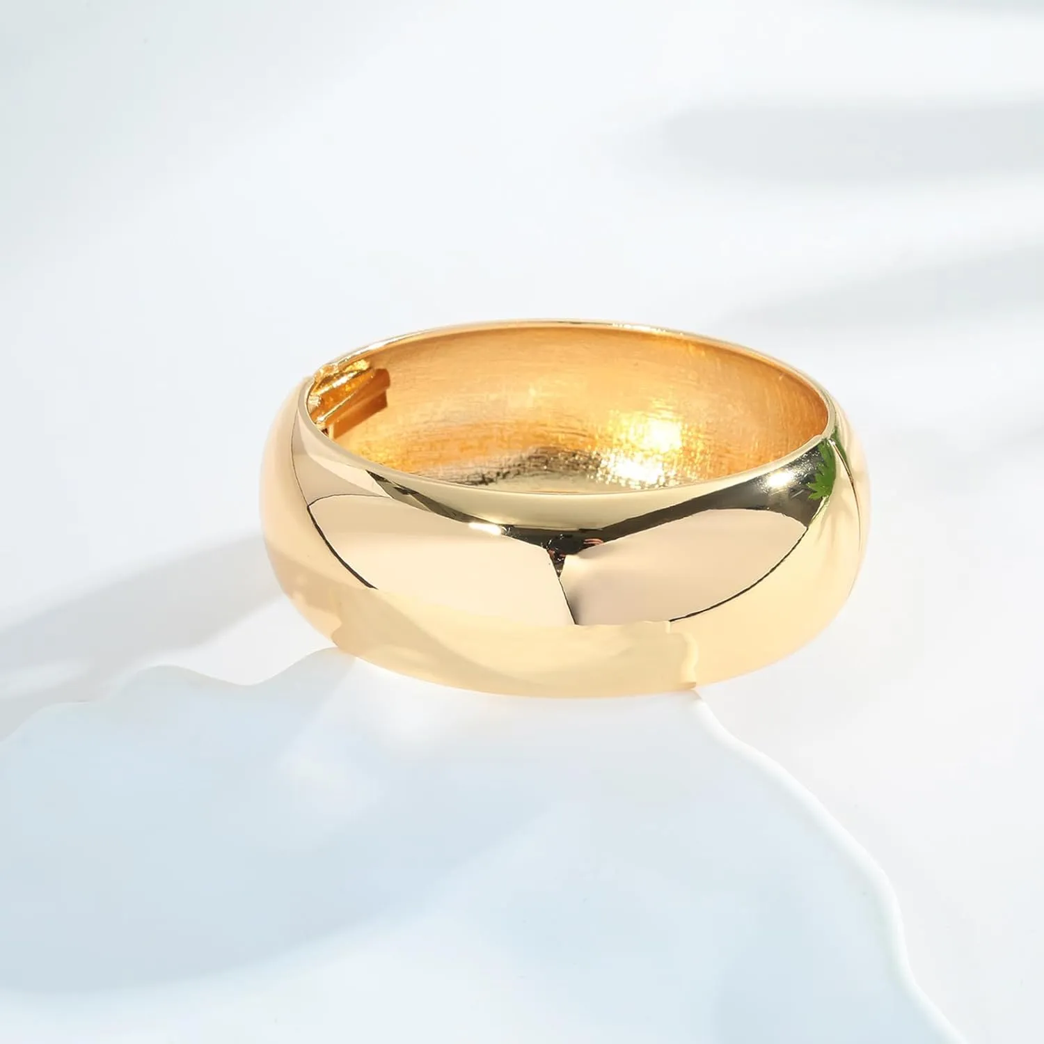 Chunky Gold Cuff Bracelets for Women Wide Gold Bangle Bracelet Hammered Open Wrist Cuff Bracelet Christmas Holiday Jewelry