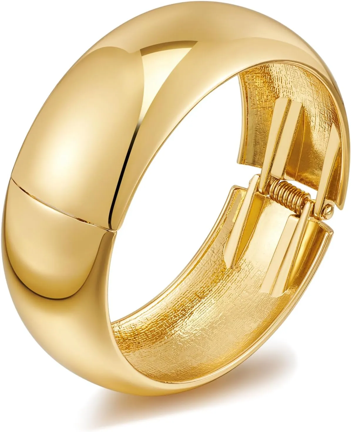Chunky Gold Cuff Bracelets for Women Wide Gold Bangle Bracelet Hammered Open Wrist Cuff Bracelet Christmas Holiday Jewelry