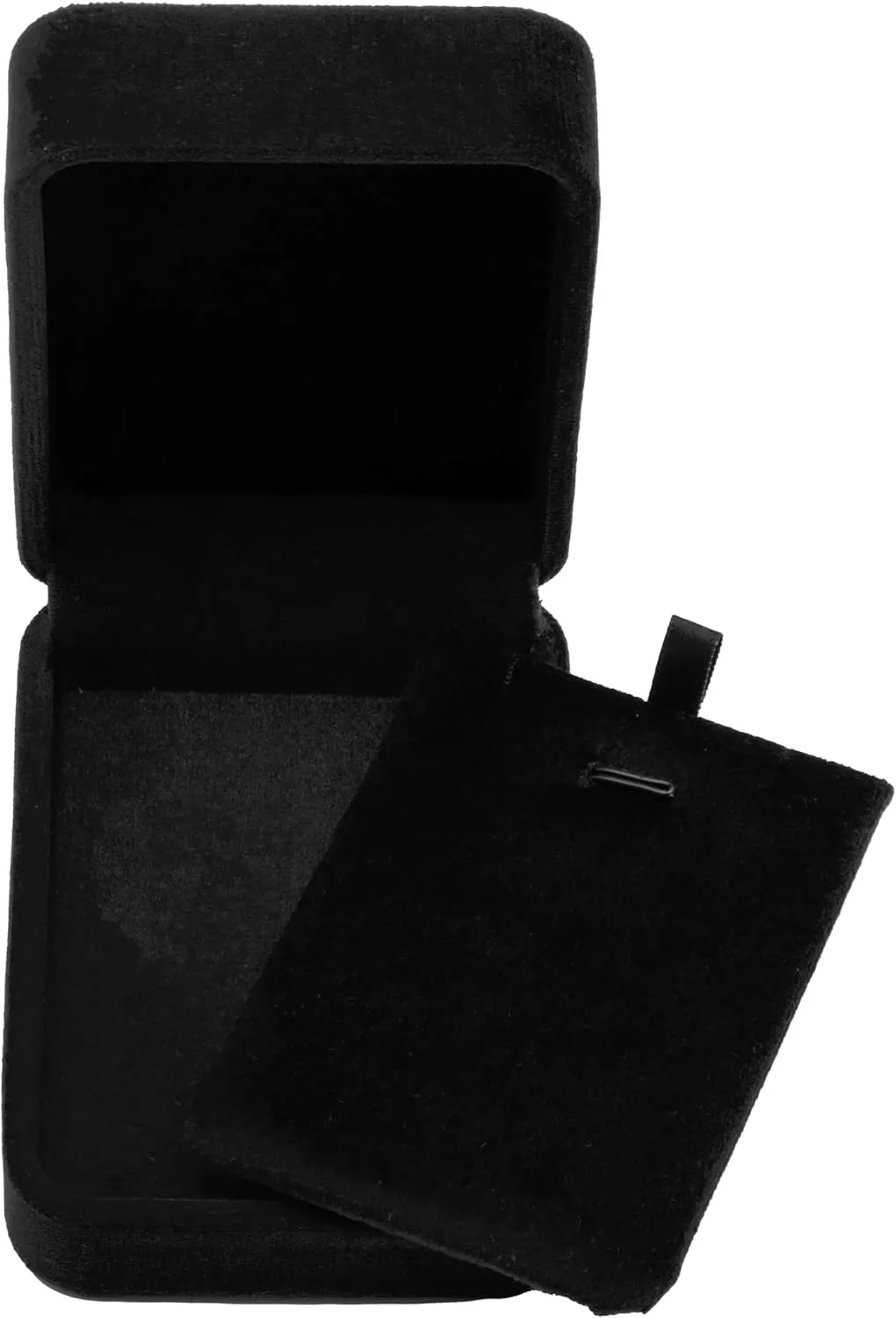 Classic Velvet Jewelry Gift Box Case for Necklace Pendant (Black)