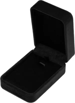 Classic Velvet Jewelry Gift Box Case for Necklace Pendant (Black)
