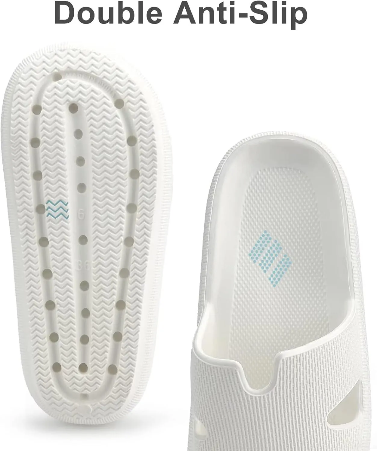 Cloud Slides for Women and Men Cushion Recovery Pillow Sandals, Memory Foam House Shower Slippers for Woman, Non-Slip Comfort Quick Drying