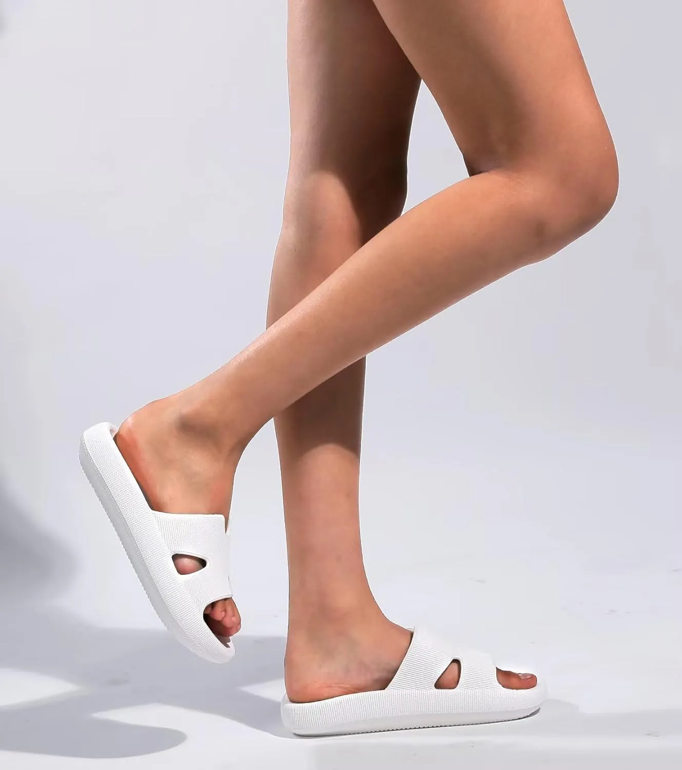 Cloud Slides for Women and Men Cushion Recovery Pillow Sandals, Memory Foam House Shower Slippers for Woman, Non-Slip Comfort Quick Drying
