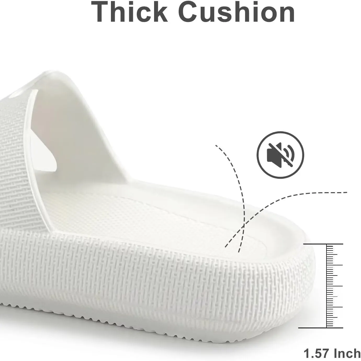 Cloud Slides for Women and Men Cushion Recovery Pillow Sandals, Memory Foam House Shower Slippers for Woman, Non-Slip Comfort Quick Drying