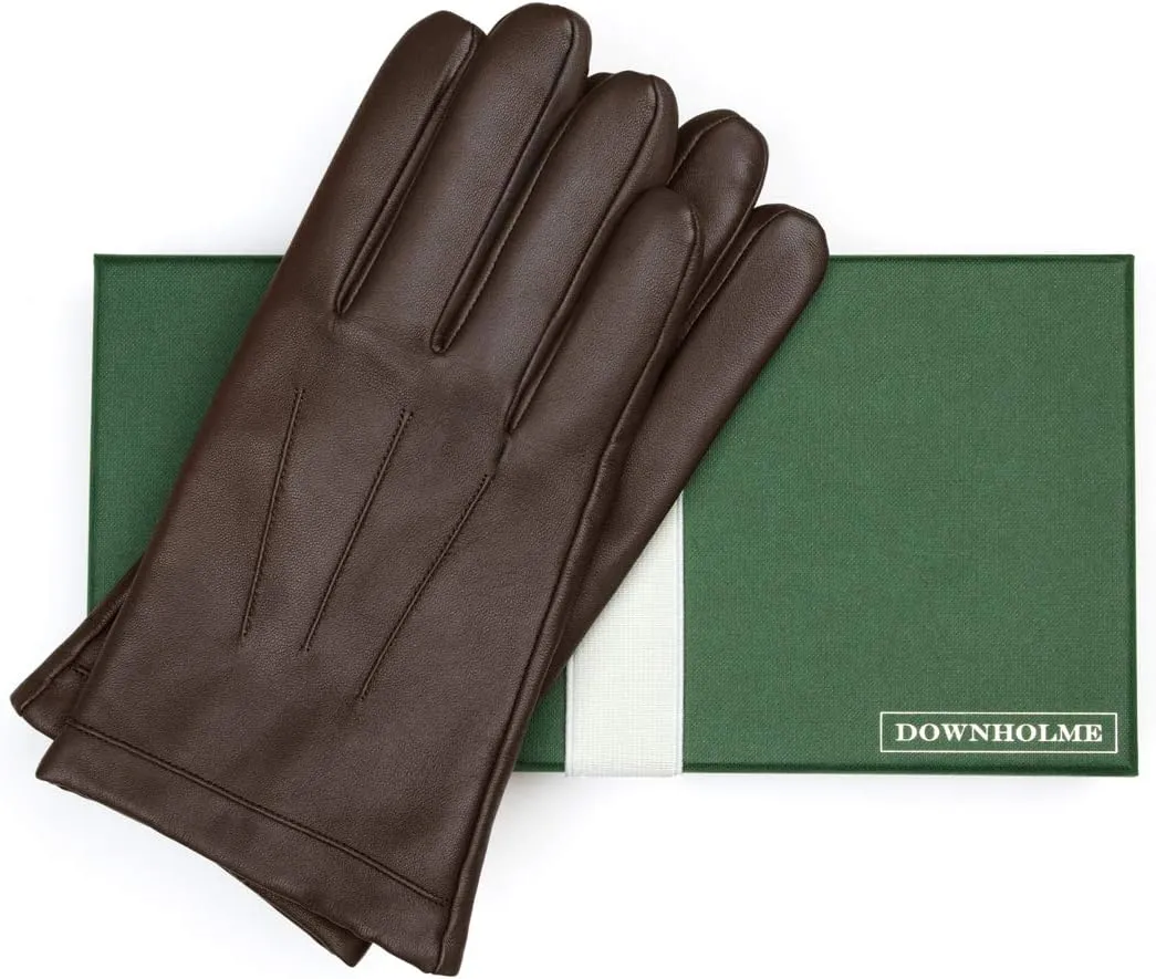 Downholme Vegan Leather Gloves for Men