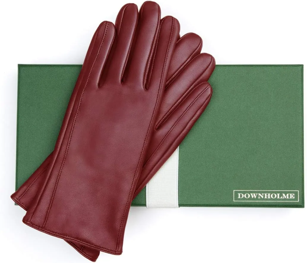 Downholme Vegan Leather Gloves for Women