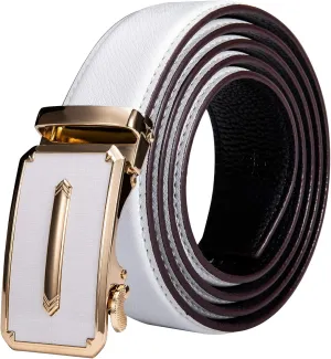 Dubulle Men's Ratchet Belt Gold/Black/Red/Green/Blue/White Automatic Buckle Business Casual Belt Gift - Adjustable Fit