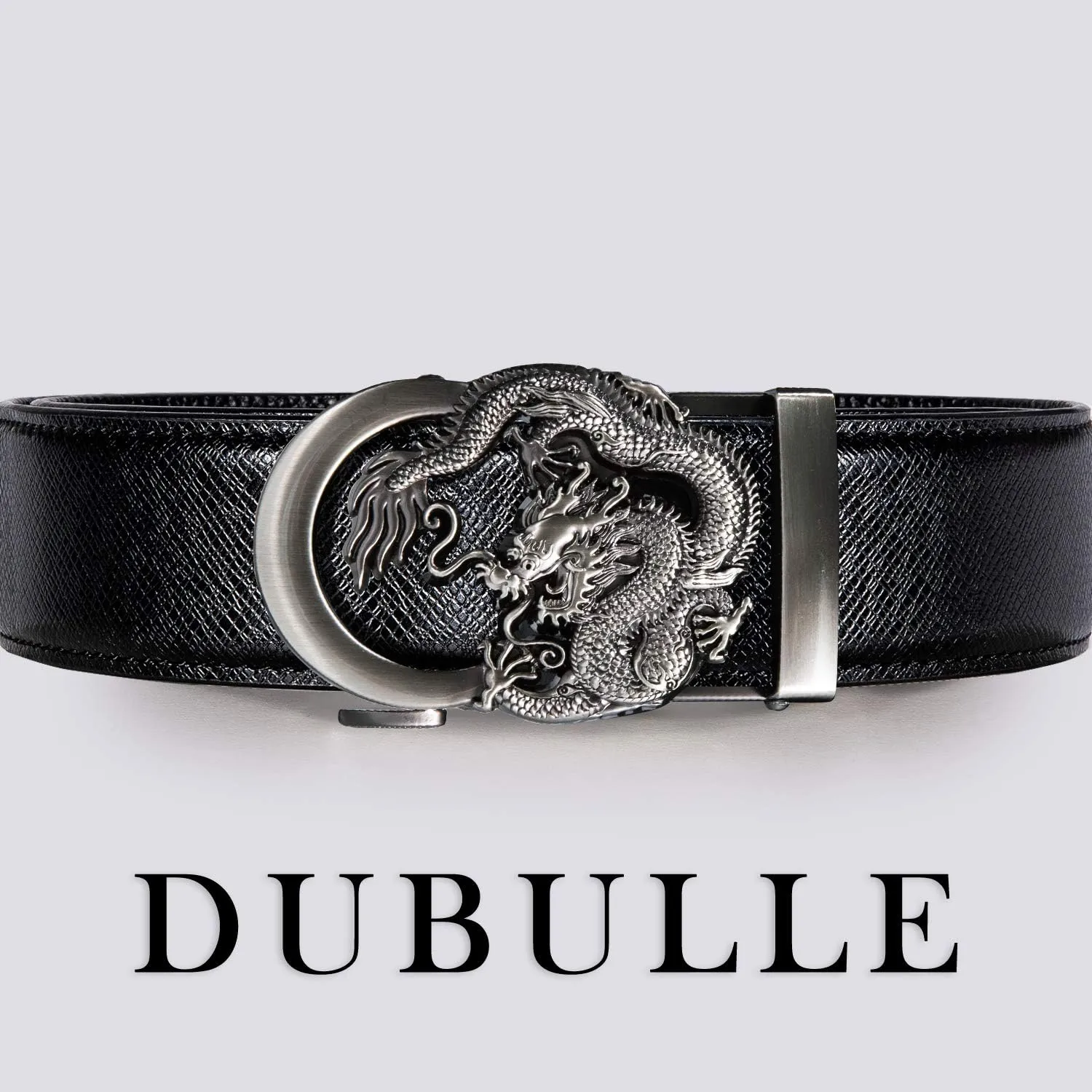 Dubulle Men's Ratchet Belt Gold/Black/Red/Green/Blue/White Automatic Buckle Business Casual Belt Gift - Adjustable Fit
