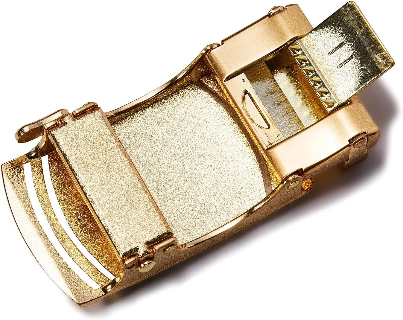 Dubulle Men's Ratchet Belt Gold/Black/Red/Green/Blue/White Automatic Buckle Business Casual Belt Gift - Adjustable Fit