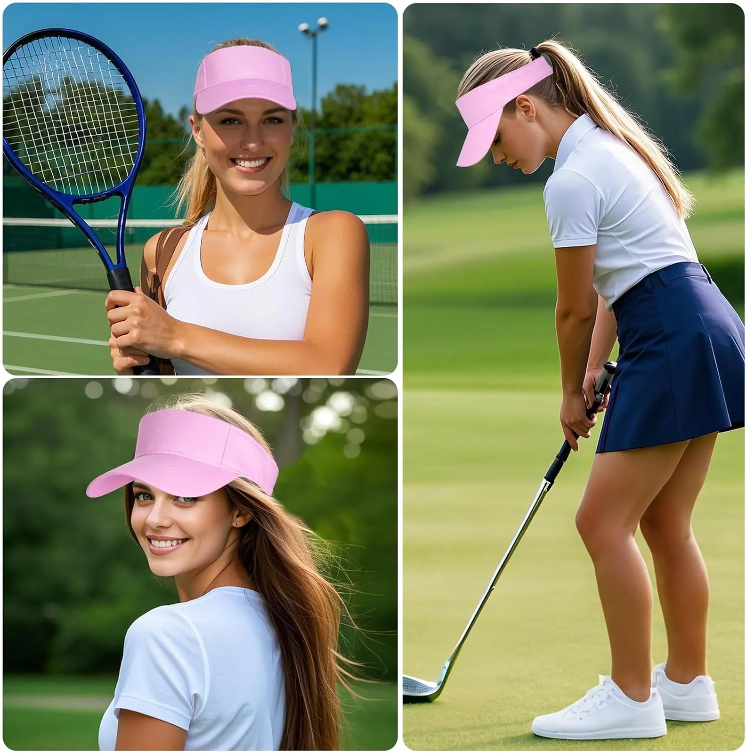 Dxhycc Sport Sun Visor Hats for Women Men, Adjustable Cotton Ball Caps Sun Caps for Golf, Running, and Outdoor Activities