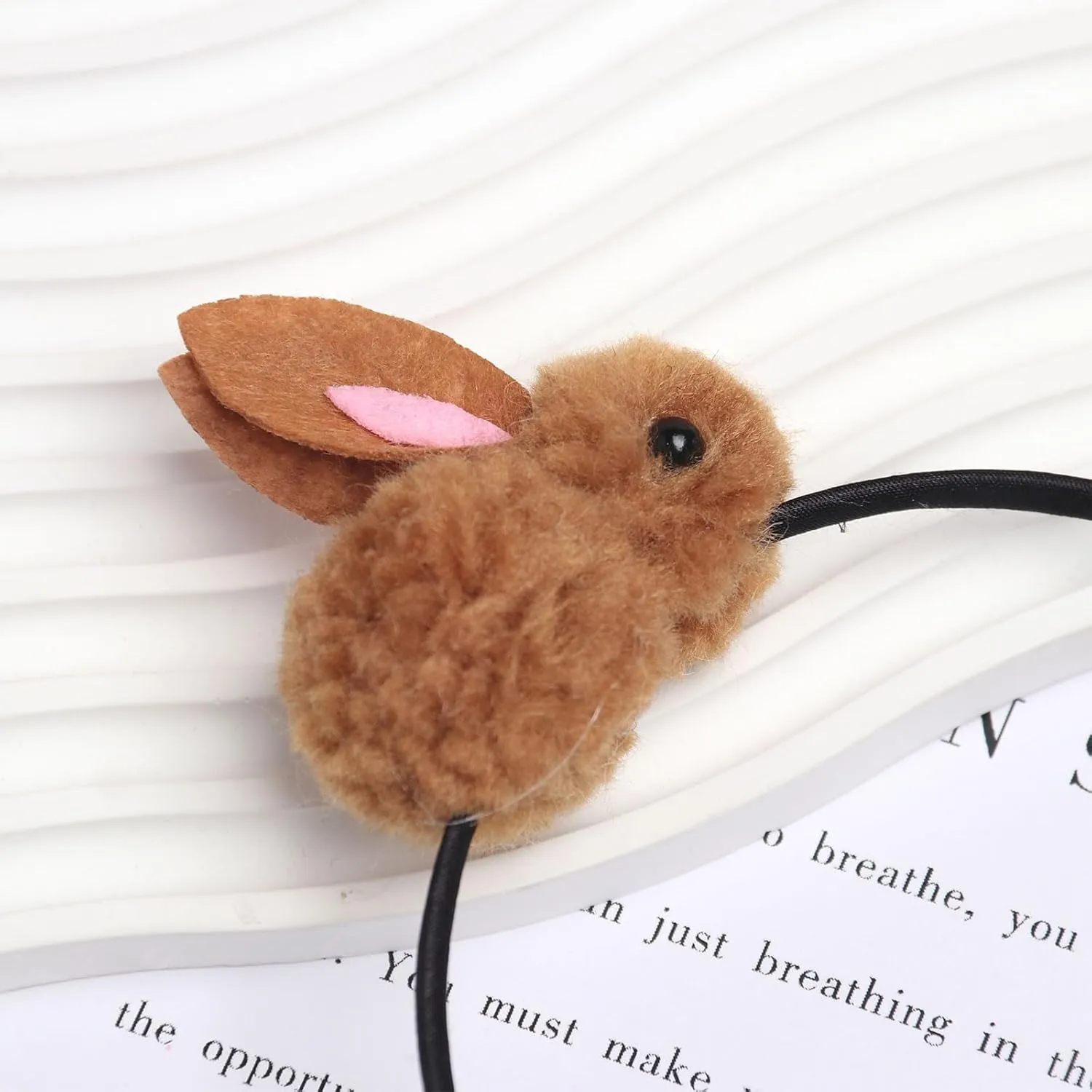 Easter Headbands Bunny Hair Bands for Women Girls Kids, Cute Brown Rabbit Pink Ears Hair Accessories Easter Day Decoration Headdress Party Supplies Gift Hair Hoop 1 Pcs
