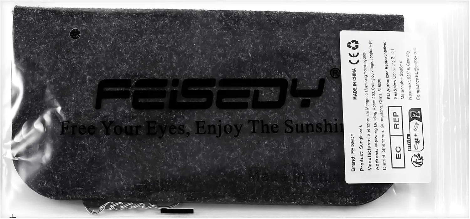 FEISEDY Oversized Sunglasses Mens Womens Flat Top Square Trendy Visor Shades UV400 B2470