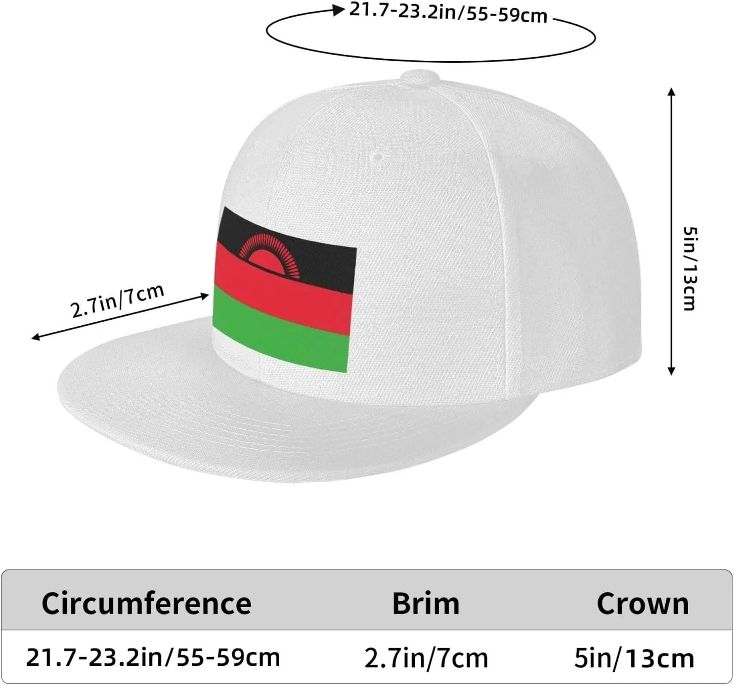 Flag of Malawi Trucker Hat for Men Snapback Hats Baseball Cap Flat Brim Hats