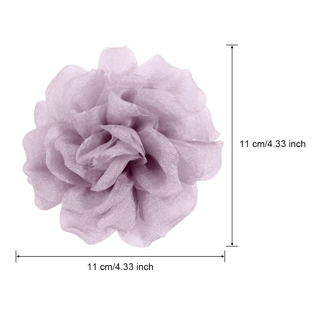 Floral Brooches & Clips for Hair | Lapel & Hat Pins, 4.3 Inch Lavender