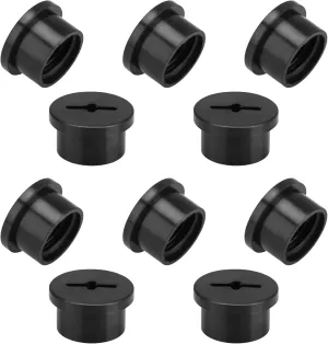Football Helmet Bladder Valve Screws for Riddell Speedflex and Speed Icon, High Impact Resistant Valve Cap for Youth, Keep Riddell Helmet Parts Sealed - 10 Pcs Black