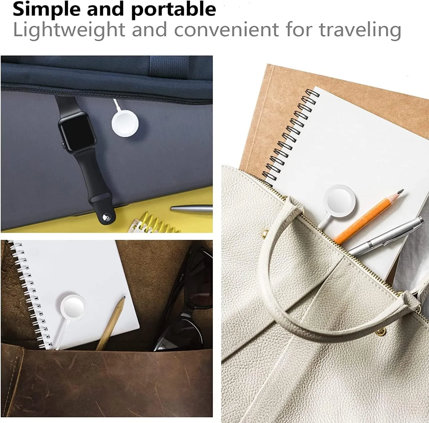   for Apple Watch Charger Magnetic Fast Charging Cable [Portable] Magnetic Wireless Charging Compatible with iWatch Series Ultra/10/9/8/7/6/SE/5/4/3/2-[3.3FT] White
